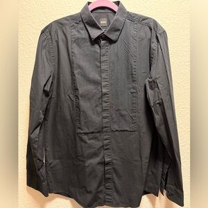Boss Charcoal Slim Fit Shirt XL